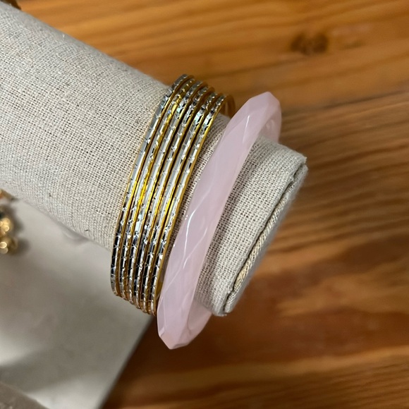 Faceted bangle set, Avon, NIB, size small - Picture 4 of 5